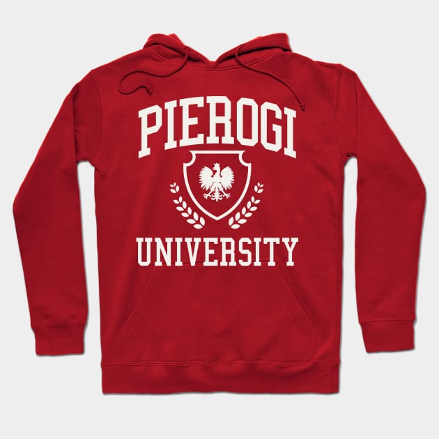 Pierogi University Dyngus Day Funny College Design Hoodie by PodDesignShop